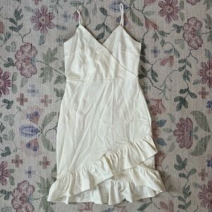 Lulu's White Spaghetti Strap Mini Dress